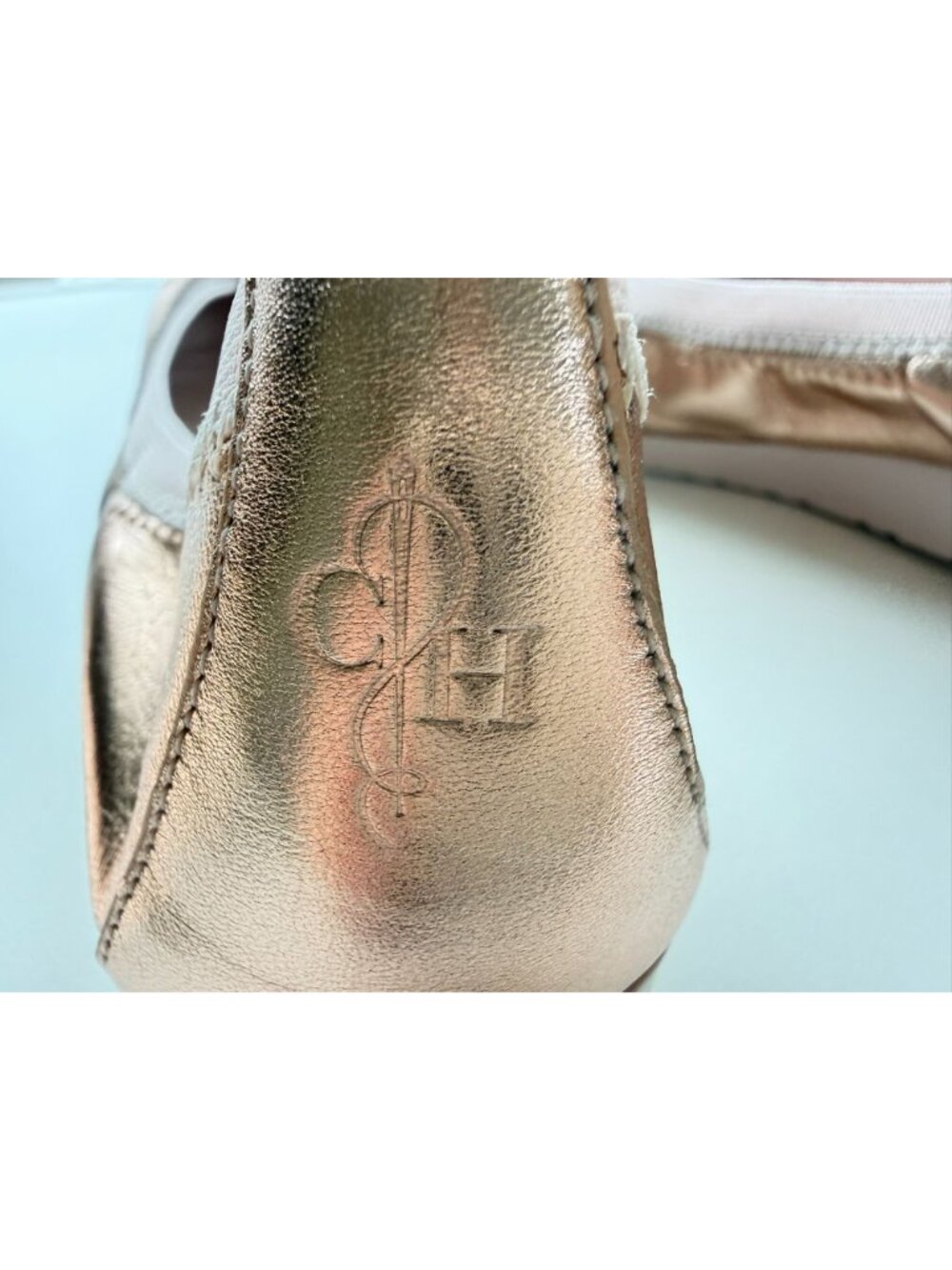 Cole Haan Ballet Rose Gold Metallic Ballet Flats's Women 7.5B - Picture 2 of 8